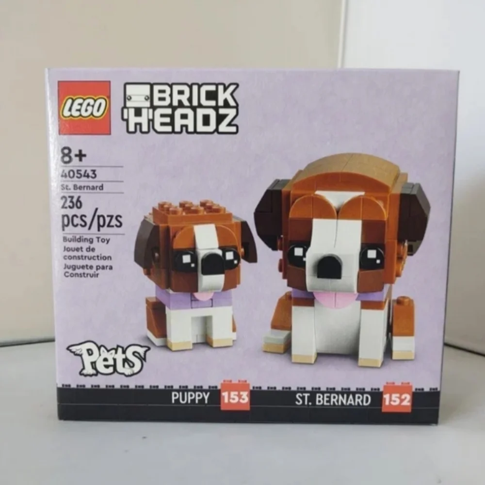 LEGO Brick Headz St. Bernard & Puppy 40543 NWT Building Toy Set